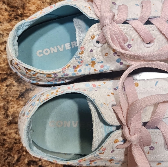 CONVERSE Chuck Taylor All Star Confetti Low Top - White - Size 3.5 - Picture 7 of 10